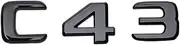 SCPCKZETZN Car Trunk Rear Lid Emblem Badge Alphabet Letter Decal Styling for C-Class C32 C36 C43 AMG 190E W201 W202 W203 W204(C43)