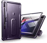 [Dexnor] for Samsung Galaxy Tab S9 Plus Case, [Built in Screen Protector and Kickstand] Heavy Duty Military Grade Protection Shockproof Protective Cover for Samsung Tab S9 Plus - Purple