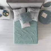 ALICIA POINTS METALLIC INK LIGHT BLANKET VERY SOFTY AND WARM QUEEN SIZE
