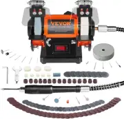 VEVOR Bench Buffer Polisher, Grinder Polishing & Buffing Black
