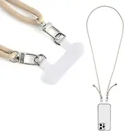 XIHIRCD Double Buckle Cell Phone Tether Tab & Adjustable Phone Neck Lanyard, Crossbody Phone Strap Phone Lanyard Patch Only for Full-Cover Phone Case with 2 Speaker Holes