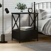 NNEVL Bedside Table Black 50x41x65 cm Engineered Wood