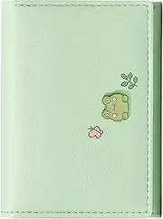 [Farcauo] Kawaii Frog Wallet for Women and Ladies Small Cute Green Thin Mini Wallet with ID Window Minimalist Compact Wallet for Ladies