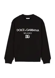 Dolce & Gabbana Kids Logo Cotton Sweatshirt (8-13 Years) - Black - 10YR (10 Years) 10YR (10 years)