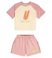 [Jellymallow] Jellymallow Printed cotton jersey T-shirt and shorts set Y 10 pink