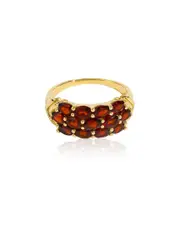 Tiramisu 14K Over Silver 2.96 ct. tw. Red Garnet Ring