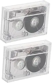 BESTYASH 2pcs 60 Minute Mini Blank Audio Cassette Tapes Interview Machines Voice Recording Portable Cassette for Music Speech and Language Learning