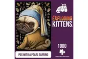 Exploding Kittens Puzzle Pug with a Pearl Earring 1000 pieces