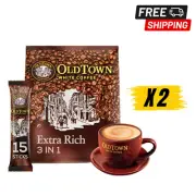 Old Town White Coffee 3 in 1 Instant Coffee Extra Rich 2 Packs Halal