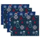Christmas Pattern Christmas Placemats Dining Table Mats For Home Hotel