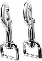 Abaodam 2pcs Metal Pet Leash Clasp Snap Hooks Durable Spring Buckle Connectors for Dog Leashes for Attaching to Collars Belts and Bags for Outdoor Activities and Daily Use