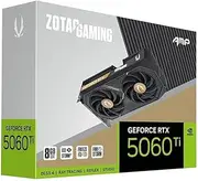 ZOTAC Gaming GeForce RTX 5060 Ti 8GB AMP DLSS 4 8GB GDDR7 128-bit 28 Gbps PCIE 5.0 Gaming Graphics Card, IceStorm 2.0 Cooling, White LED Lighting, ZT-B50610F-10M