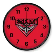 Essendon Bombers AFL 30cm Team Logo Wall Clock