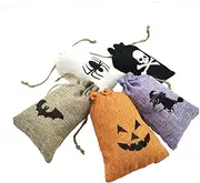 [Obuyke] 5pcs Classic Festival Design Bag Felt Cloth Bags The Witch Halloween-themed Design Bag Candy Bag Face Cloth Bag Halloween Treat Bags Makeup 15c Lip Gloss Pearlescent