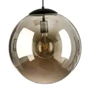 Fiorentino Mirror-40 Smoked Glass Round Pendant Light