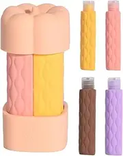 Travel Shampoo Bottles | Portable Refillable Containers - Multifunctional 4-in-1 Refillable Travel Bottles for Backpacking, Hiking, Outdoors