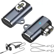 2pcs Type-C Magnetic Charger Adapter Compatible for Shokz OpenRun Pro 2, USB C Headphone Adapter Charging Converter for AfterShokz Aeropex, Shokz OpenRun, OpenRun Pro, OpenRun Mini
