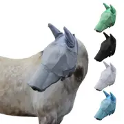 UV-Blocker Reflective Safety Horse Fly Mask with Ears and Nose Cover and Colors