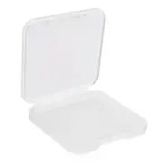 24pcs Clear Storage Container with Hinged Lid 40x6.5mm Plastic Square Craft Box