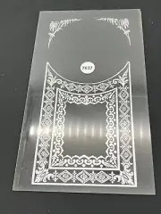 Vintage NOS Silver Stenciled Kitchen Clock Glass 8" x 14" (7637)