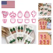 Clay Cutters for Polymer Clay Jewelry, Cactus Polymer Clay Cutters for Earrin...