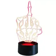 7 Color Changing Hot Middle Finger 3D LED illusion Night Light Desk Table Lamp G