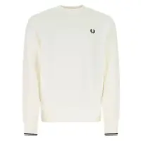 在飛比找momo購物網優惠-【FRED PERRY】男款 品牌LOGO 長袖運動衫-白色