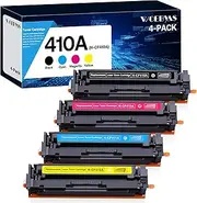 WOEBYAS 410A Compatible Toner Cartridges Replacement for HP 410X CF410A CF411A CF412A CF413A for M477fnw M477fdw M477fdn M452dn M452nw M452dw Printer, 4-Pack