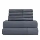 Luxury Egyptian Comfort Sheet Set Flat Fitted Pillow Cases 6 PC 1300TC