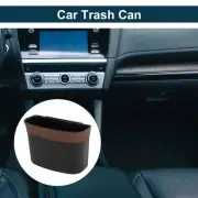 Car Trash Can Portable Seat Back Plastic Trash Bin Brown 1 Pc