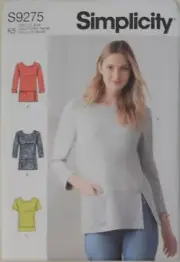 Simplicity- 9275 - Misses' Knit Tops in two lengths