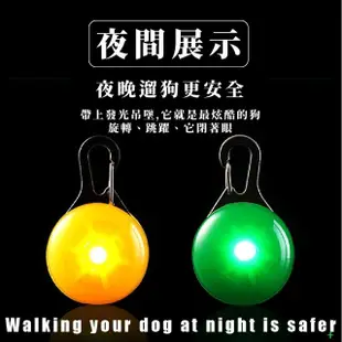 【蕉蕉購物】寵物LED發光吊墜(防走失 發光項圈 狗狗 狗牌 發光吊飾 遛狗燈 外出安全)