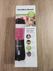 NIB Hamilton Beach Personal Blender With Travel Lid Black 14 oz