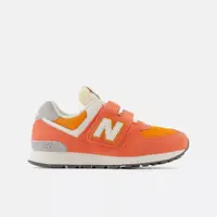 在飛比找PChome24h購物優惠-【New Balance】574 系列 中大童 休閒鞋 橘-