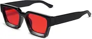 [VANLINKER] Thick Square Sunglasses for Men Women Retro Chunky Rectangle Shades UV400 Protection VL9731