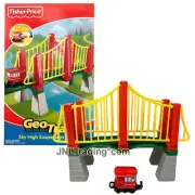 Yr 2005 Geo Trax Rail & Road System SKY HIGH SUSPENSION BRIDGE with Trolley Car