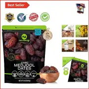 Nutritious Sun Dried Jumbo Medjool Dates - 2 LB Vegan, Kosher Certified