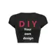 Design your Text women crop top custom printed your t shirt