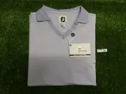 FootJoy Womens Stretch Lisle Open Collar Golf Shirt Lavender Purple Medium 26657