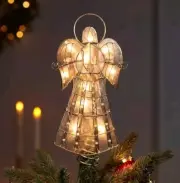 Kurt S. Adler UL3113 10-Light Capiz Angel Treetop with Vines and Pearls New!