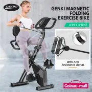 Genki Exercise Bike 4in1 Bicycle Home Gym Equipment Magnetic Trainer Foldable