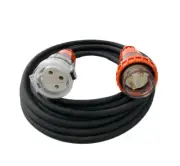 32 Amp 2m Extension Lead, Single Phase, 3 pin, 240V 32A Heavy Duty Cable 1Ph