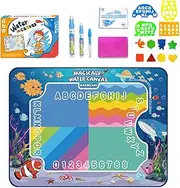 Water Coloring Mat - Large Educational Drawing Mat | Lightweight Draw Supplies, Kids Painting Pad for Home, School, Kindergarten