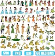 PRINCESS AND THE FROG DISNEY SVG, DESIGNS BUNDLE, CUT FILES, SVG for Cricut