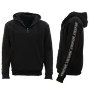FIL Men's Fleece Unisex Quarter Zip Hoodie Hooded Pullover Jumper ATMOSPHERE