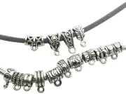 Pendant Bails Jewelry Hanger Antique Silver Hang Charms Assorted Mix Bulk 125pcs