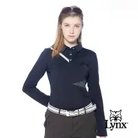 在飛比找Yahoo奇摩購物中心優惠-【Lynx Golf】korea女款右肩線條剪接設計長袖PO