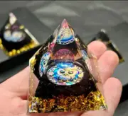 Orgone Obsidian Owl Crystal Pyramid