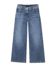 Givenchy Kids Wide-Leg Logo Patch Jeans 12,8Y,4Y,14Y,6,12Y,10Y,12 Blue