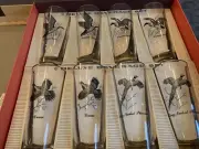 Federal Glass Sportsman's Hunting Set Game Birds Glassware Set of 8 New In Box
